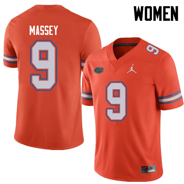 Jordan Brand Women #9 Dre Massey Florida Gators College Football Jerseys Sale-Orange